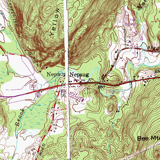 Topographic Map of Nepaug Congregational Church, CT