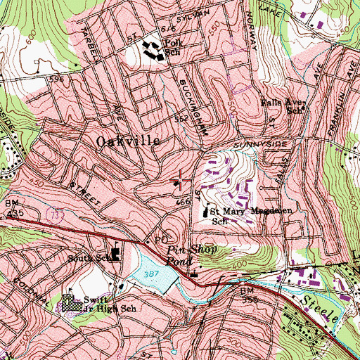 Topographic Map of New Beginnings Assembly of God Church, CT