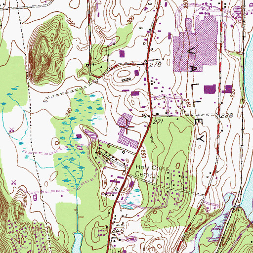 Topographic Map of New Milford Shopping Plaza Shopping Center, CT