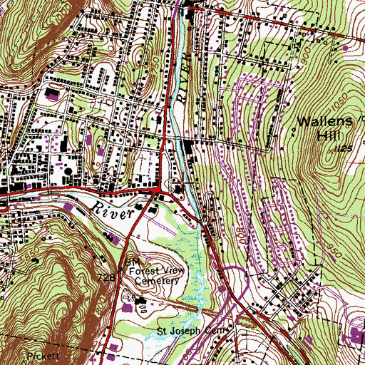 Topographic Map of Northwestern Connecticut Community College, CT