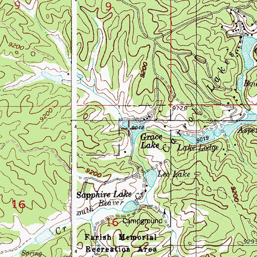 Topographic Map of Grace Lake, CO