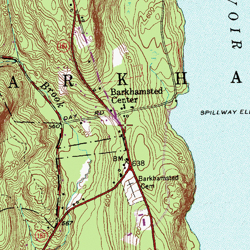Topographic Map of Old School House Museum, CT