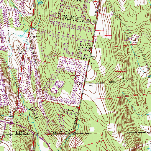 Topographic Map of Oxbow Park, CT