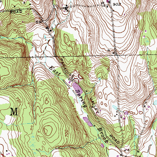 Topographic Map of Paradise Valley Farm, CT