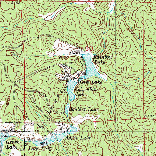 Topographic Map of Gem Lake, CO