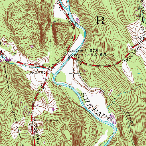 Topographic Map of River Road Reserve, CT