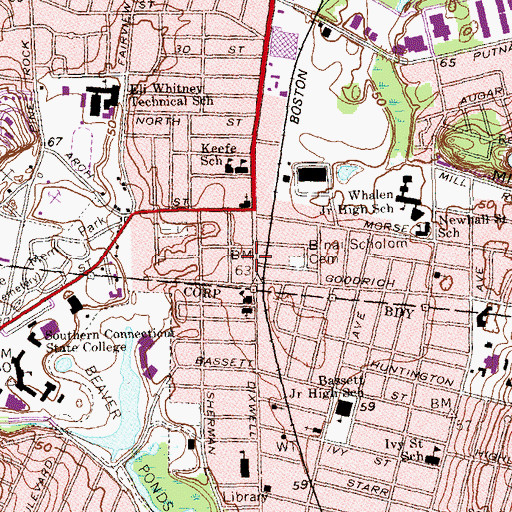 Topographic Map of Masjid al-Islam, CT