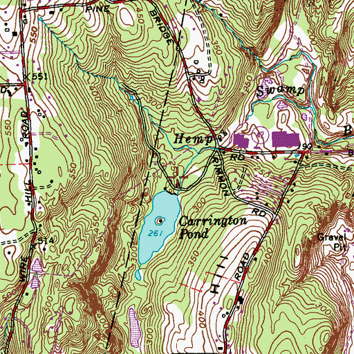 Topographic Map of Mattheis Park, CT