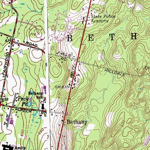 Topographic Map of Meeting House Hill, CT