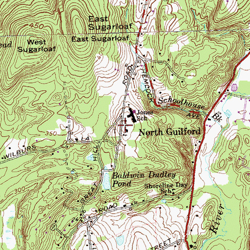 Topographic Map of Meeting House Hill Historic District, CT