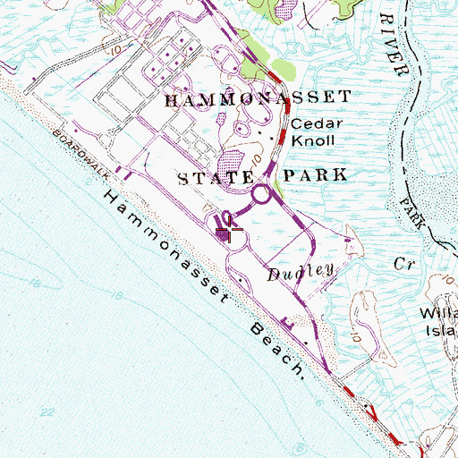Topographic Map of Meigs Point Nature Center, CT