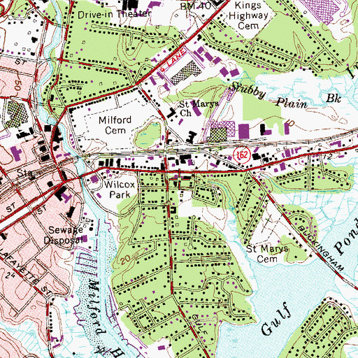 Topographic Map of Milford Academy, CT