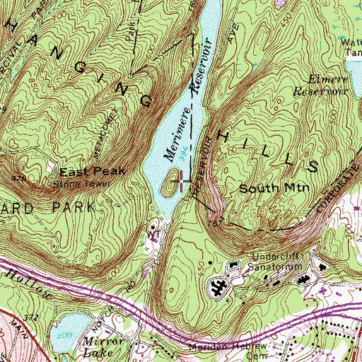 Topographic Map of Mine Island, CT