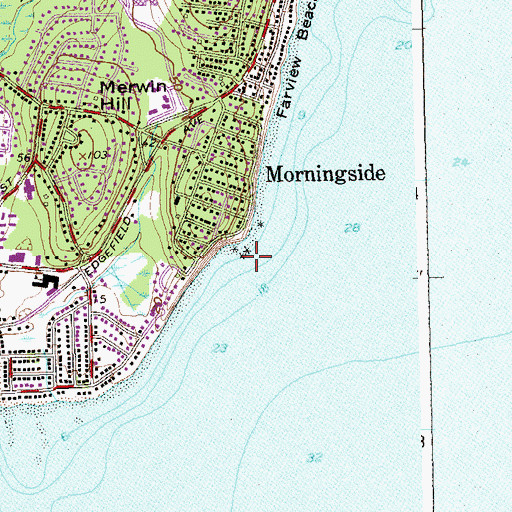 Topographic Map of Morningside Beach, CT