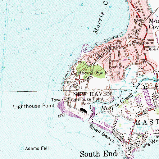 Topographic Map of Morris Triangle, CT