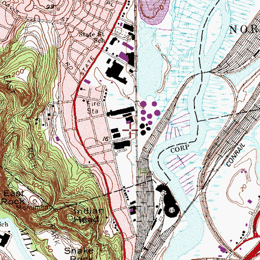 Topographic Map of Mount Calvary Deliverance Church, CT