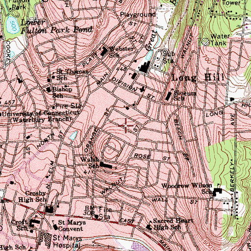 Topographic Map of Mount Zion-Christ Apostolic Church, CT