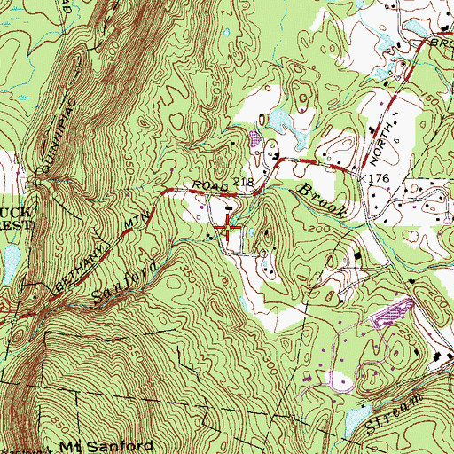 Topographic Map of Mountaincrest, CT