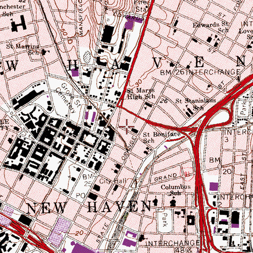 Topographic Map of Neighborhood Music School, CT