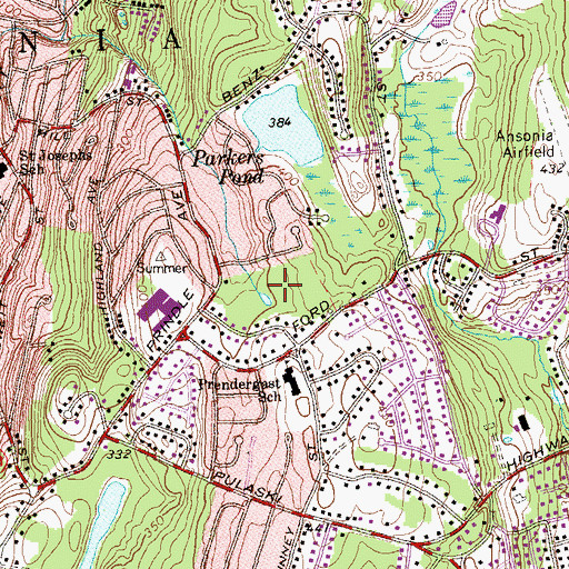 Topographic Map of Nelligan Park, CT