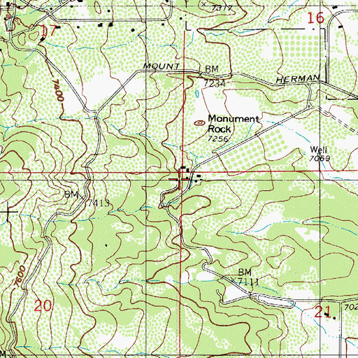 Topographic Map of Monument Nursery Headquarters, CO