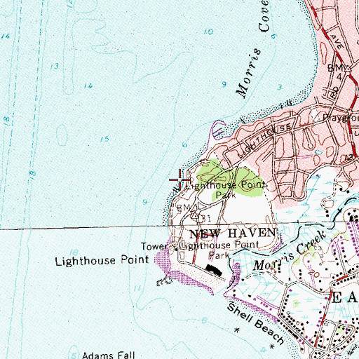 Topographic Map of New Haven Marina, CT