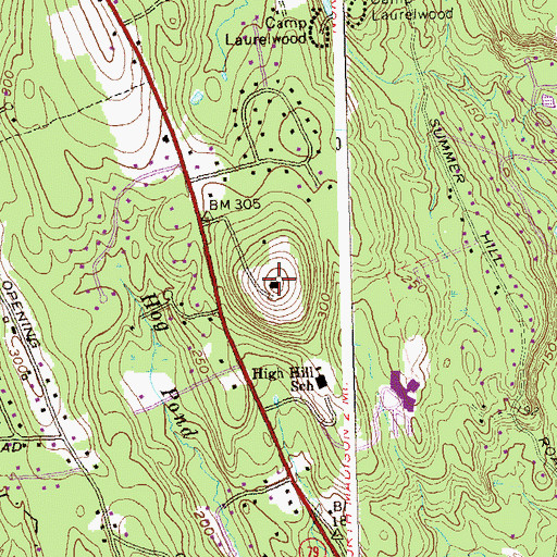 Topographic Map of Northams House, CT
