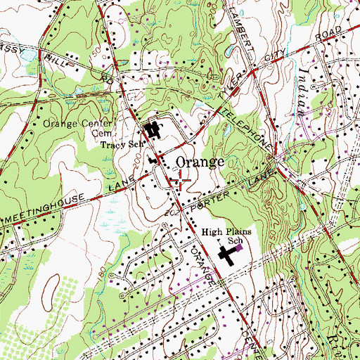 Topographic Map of Otis House, CT