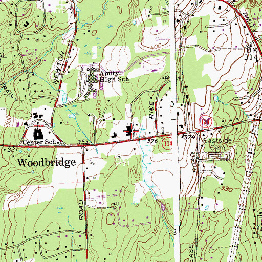 Topographic Map of Our Lady of the Assumption Church, CT