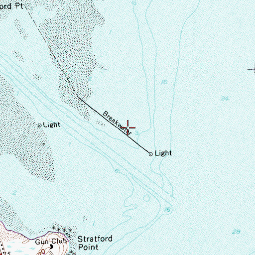 Topographic Map of Outer Breakwater, CT