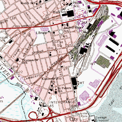 Topographic Map of Oyster Point Quarter (historical), CT