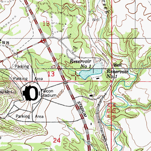 Topographic Map of Goat Camp Creek, CO