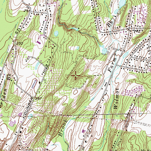 Topographic Map of Paradise Game Preserve, CT