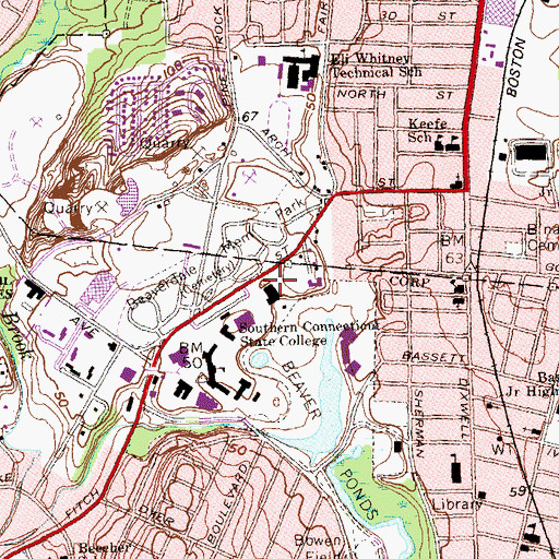 Topographic Map of Pelz Building, CT