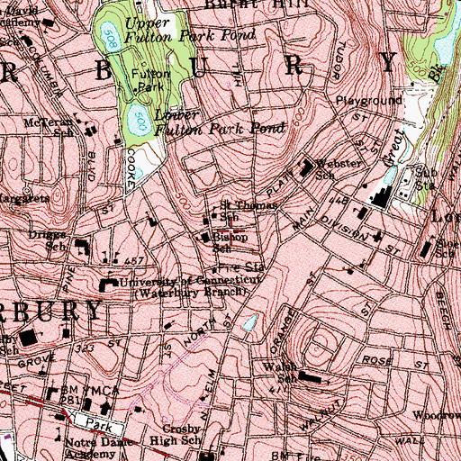 Topographic Map of Pentecostal Assembly Church, CT