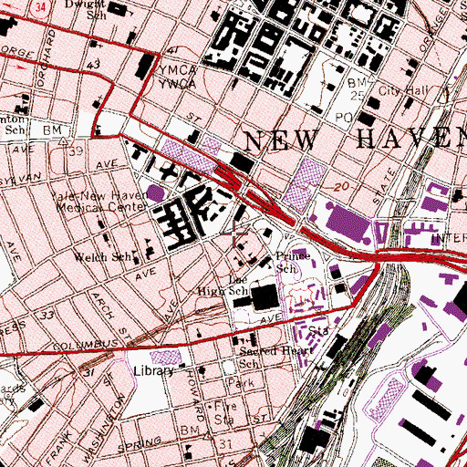 Topographic Map of Pierce Laboratory, CT