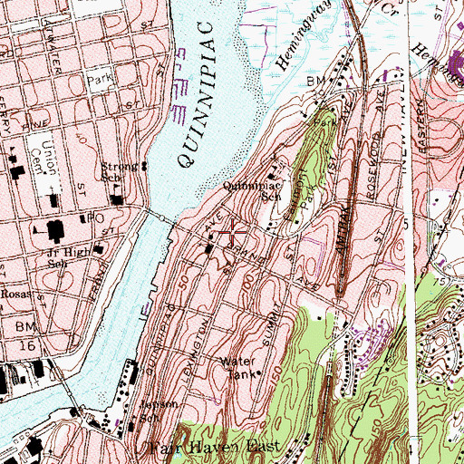 Topographic Map of Pilgrim Church, CT