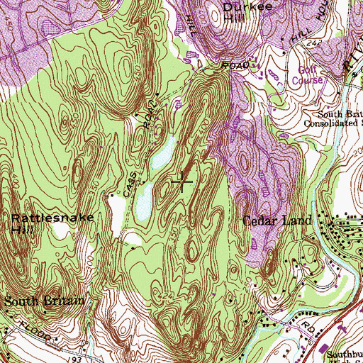 Topographic Map of Platt Park, CT