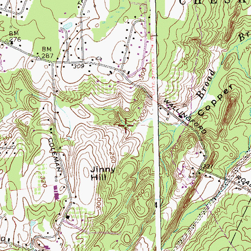 Topographic Map of Platts Knoll, CT