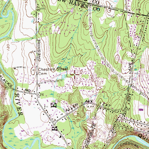 Topographic Map of Pondside, CT