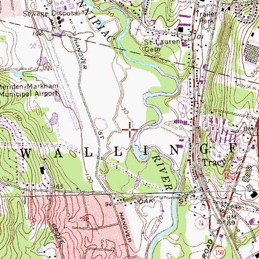 Topographic Map of Prageman Park, CT