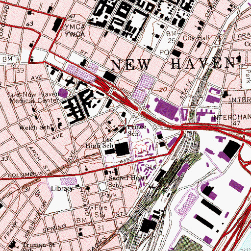 Topographic Map of Prince Professional Center, CT
