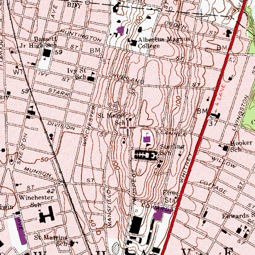 Topographic Map of Prospect Gardens, CT