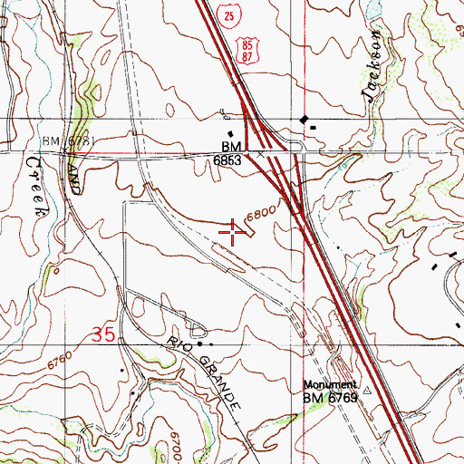 Topographic Map of Pring, CO