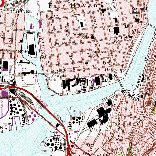Topographic Map of River Street Historic District, CT