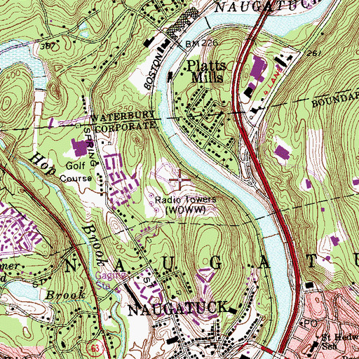 Topographic Map of Riverview Mobile Home Estates, CT