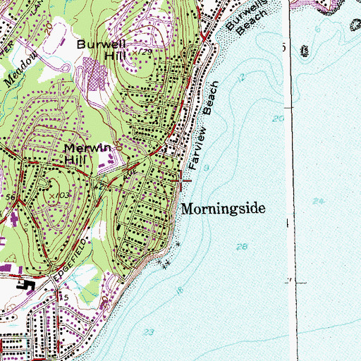Topographic Map of Robert Hutchins Parkette, CT