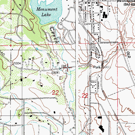 Topographic Map of Dirty Woman Creek, CO