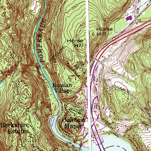 Topographic Map of Russian Village Historic District, CT