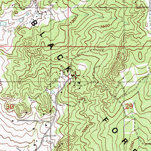 Topographic Map of Black Forest Baptist Assembly, CO